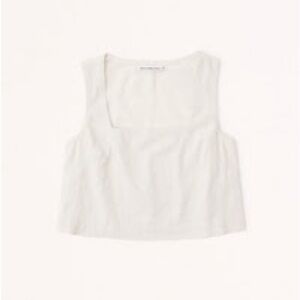 NWOT | Abercrombie & Fitch Linen-Blend Squareneck Top